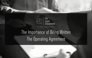 The importance of being written - The operating agreement