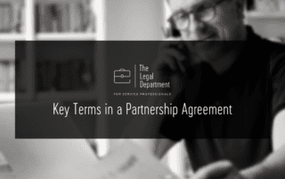 Key terms in a partnership agreements