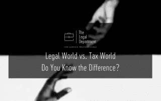 Legal world vs. tax world: Do you know the difference?