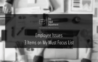 Employee issues: 3 items on my must focus list