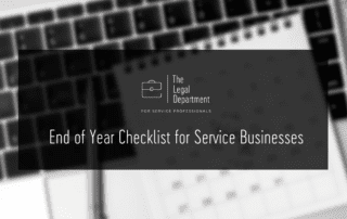 End of year checklist for service businesses