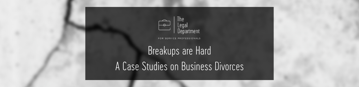 Breakups are hard - A case study on business divorces