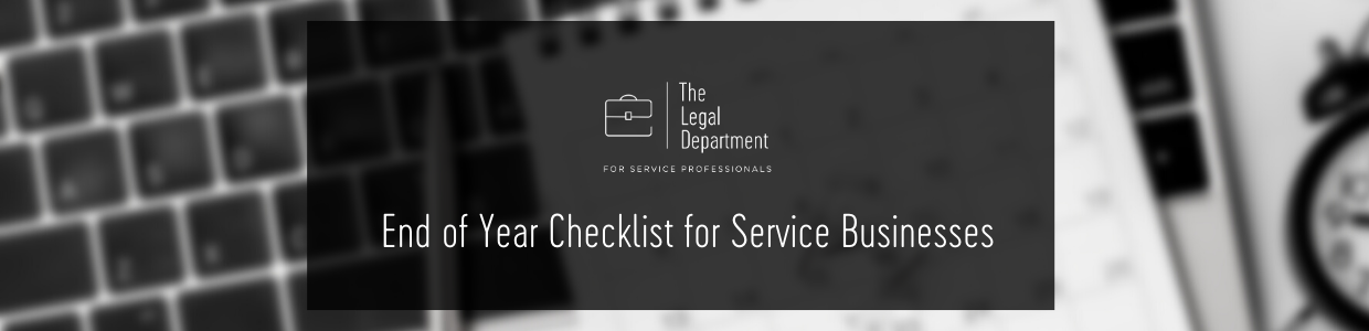 end of year checklist for service professionals