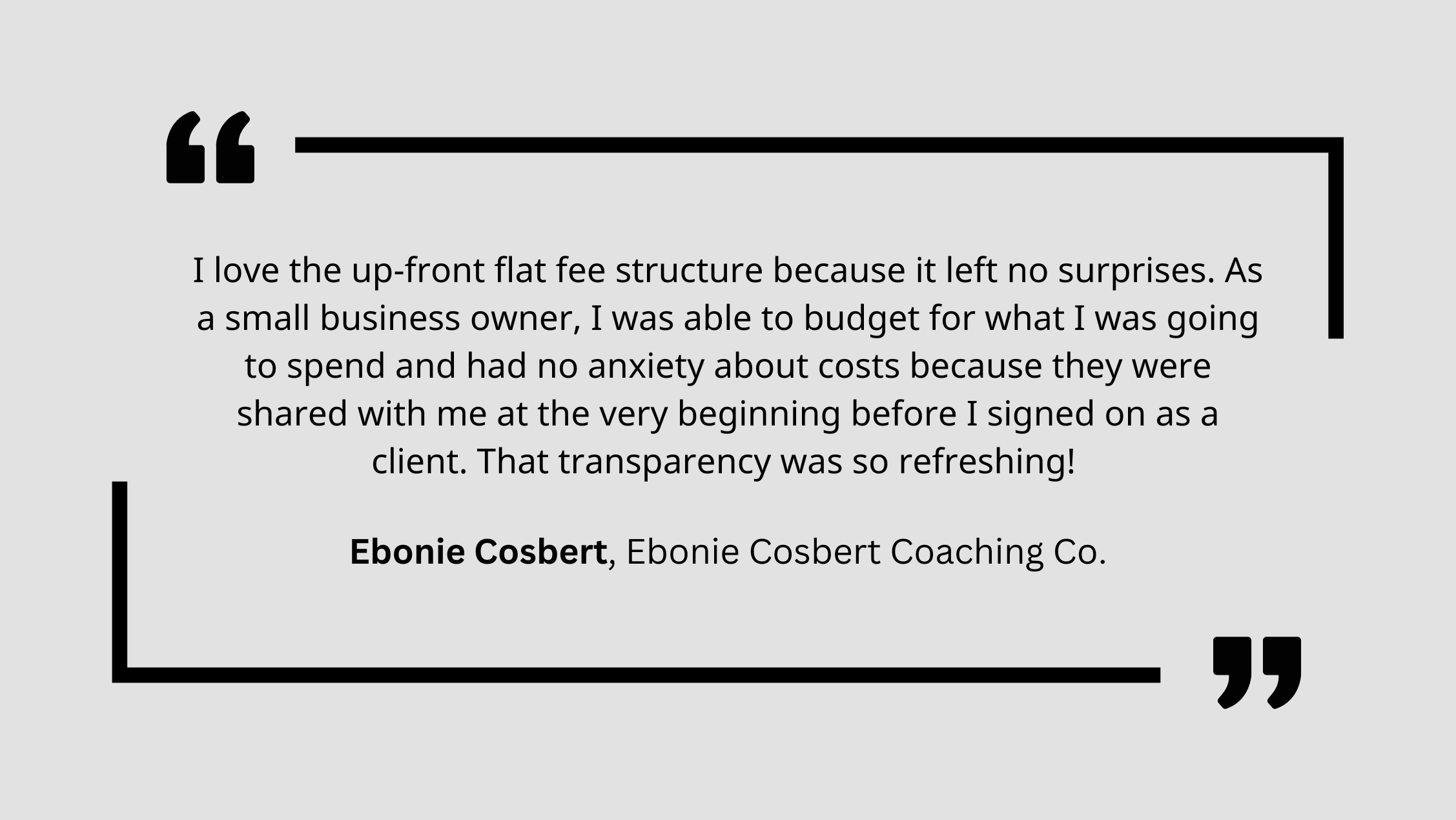 Ebonie Cosbert Review