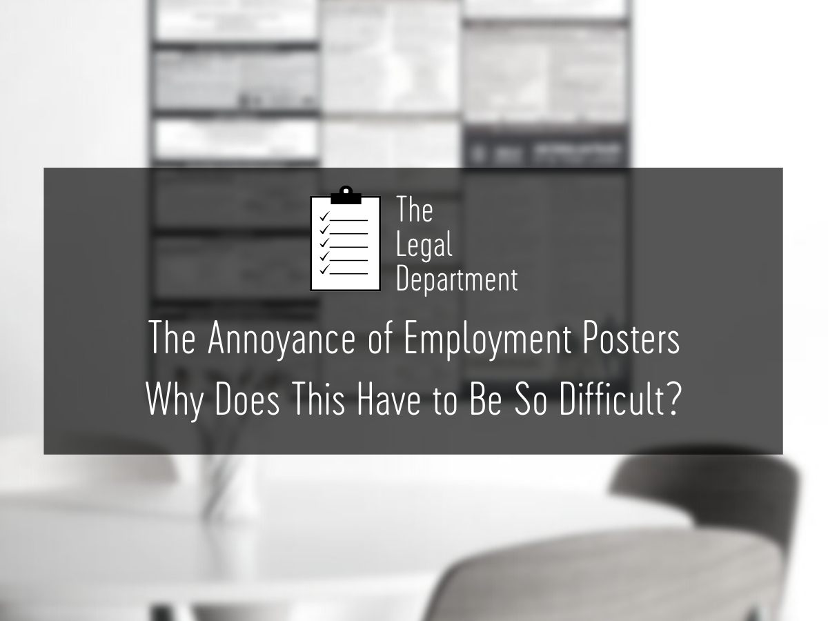 Employment Posters The Legal Department