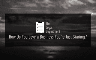 How do you love a business you're just starting?