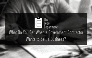 What do you get when a government contractor wants to sell a business