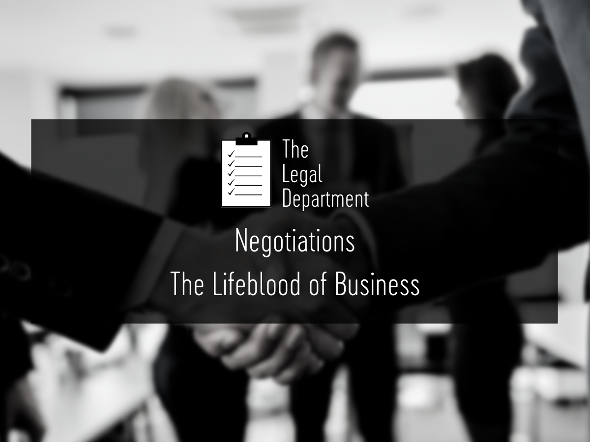 Negotiation - the life blood of business